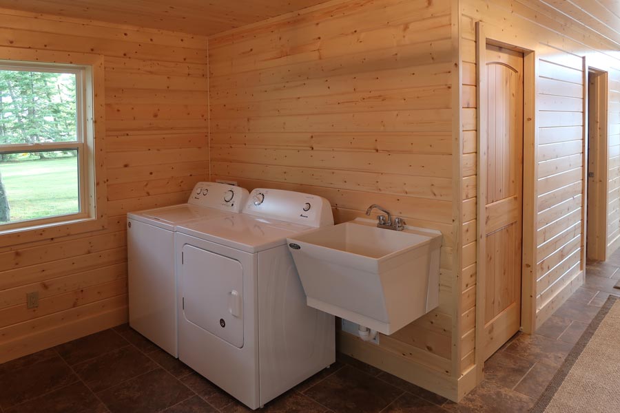 Wood Panel Laundry Room